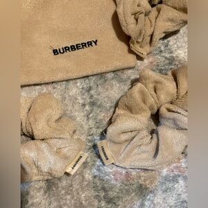 Burberry Beige 4 piece  Scrunchie Set